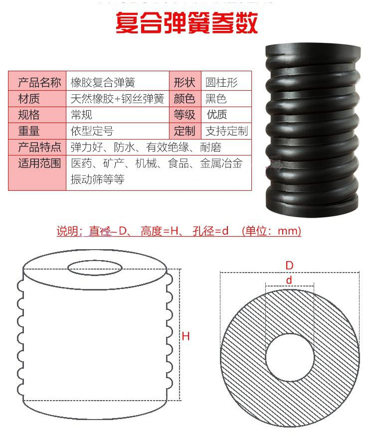 振動篩復合彈簧結構圖